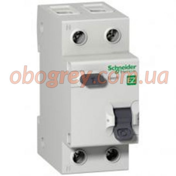 Фото – Дифференциальный автоматический выключатель, Schneider Electric, Easy 9, 1 фаза + N, 6 kA C-10А 30mA